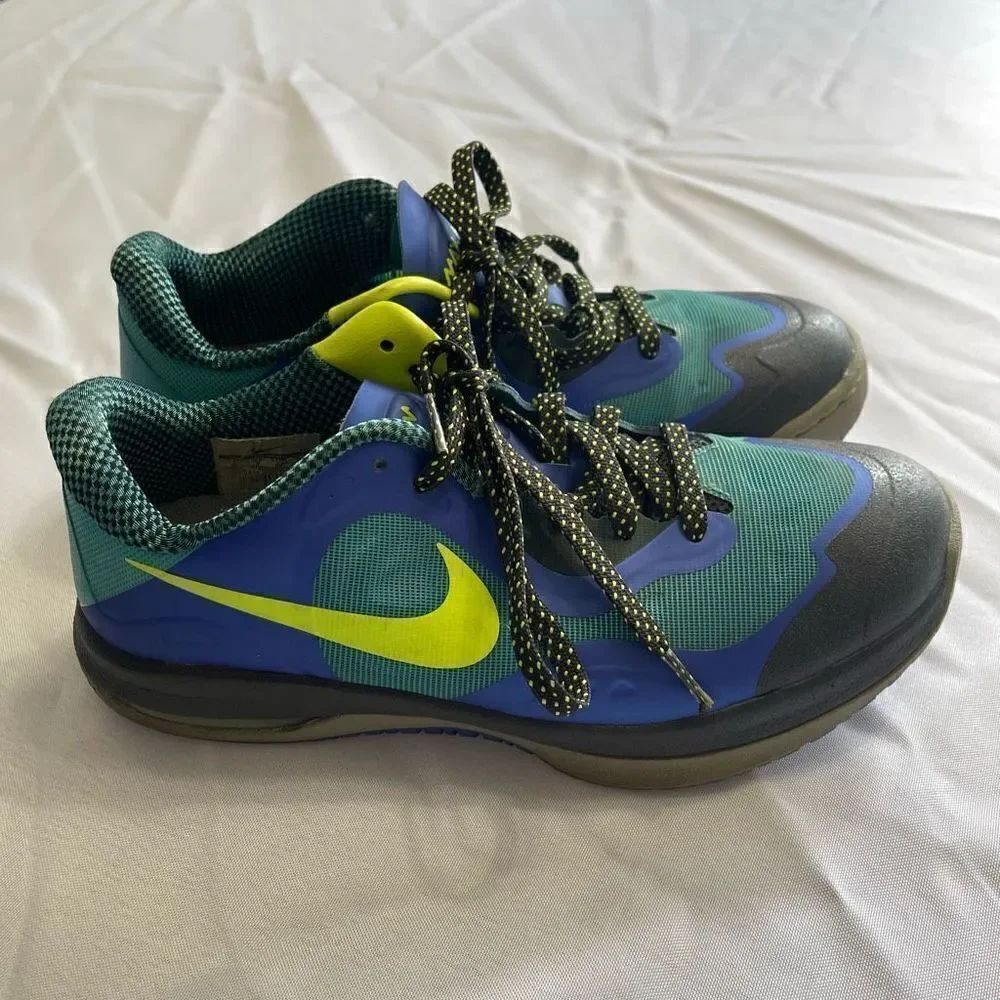 Nike Max H.A.M. Low Men’s Yellow Blue Basketball Shoes Size 8 579580-500 C2